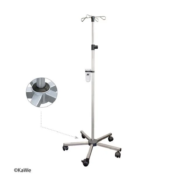 Stalak za infuziju, inox s 4 kukice, s većom nosivosti